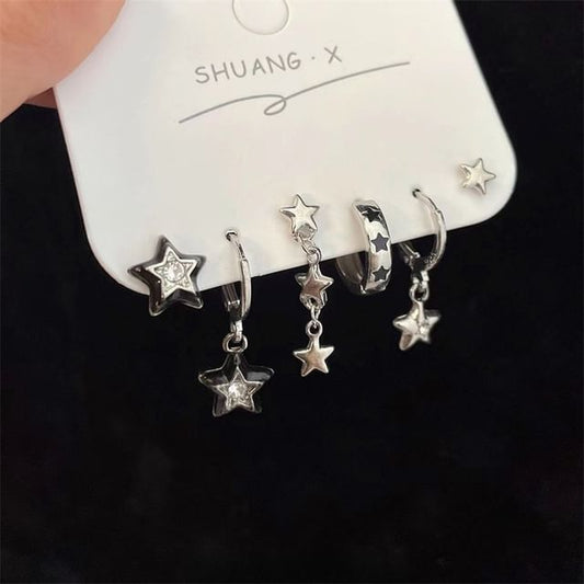 Set Earring Star Asymmetrical of Pairs: 3