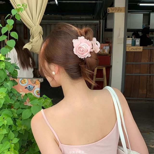 Fabric Claw Hair Flower