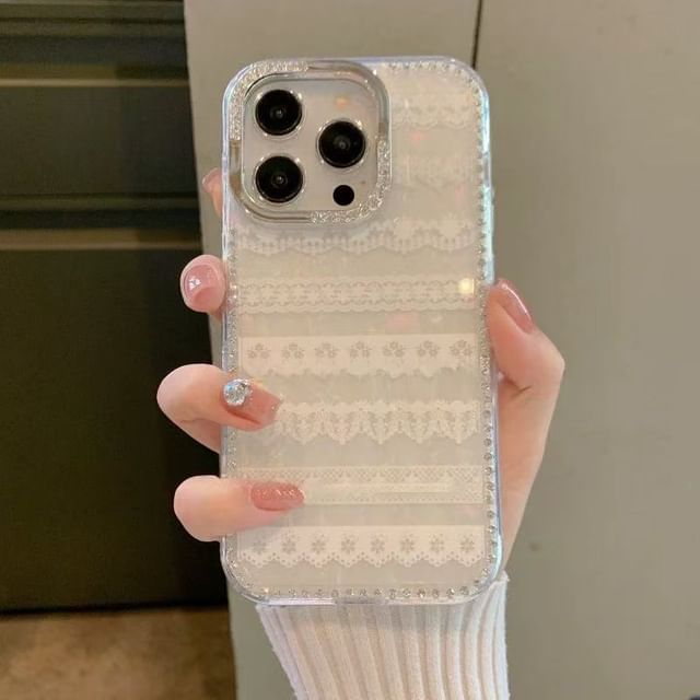 / Adhesive Case Print Lace Ribbon Decoration Set Strap Phone