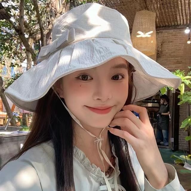 Plain Bow Sun Hat