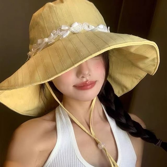 Bow Applique Sun Hat