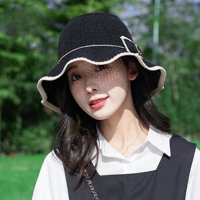 Bow Ruffle Bucket Hat