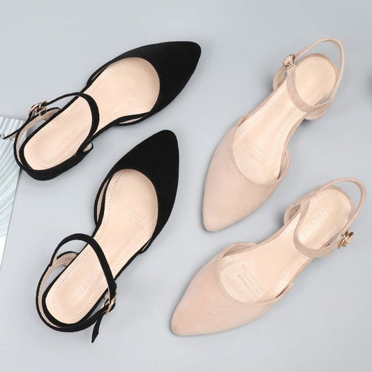 Toe Heel Sandals Almond Chunky