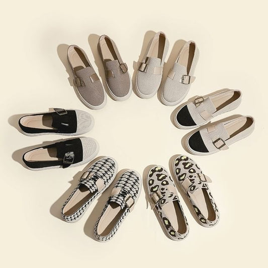 Platform Buckled Slip-Ons