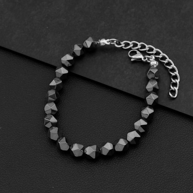Geometric Stone Bead Necklace or Bracelet