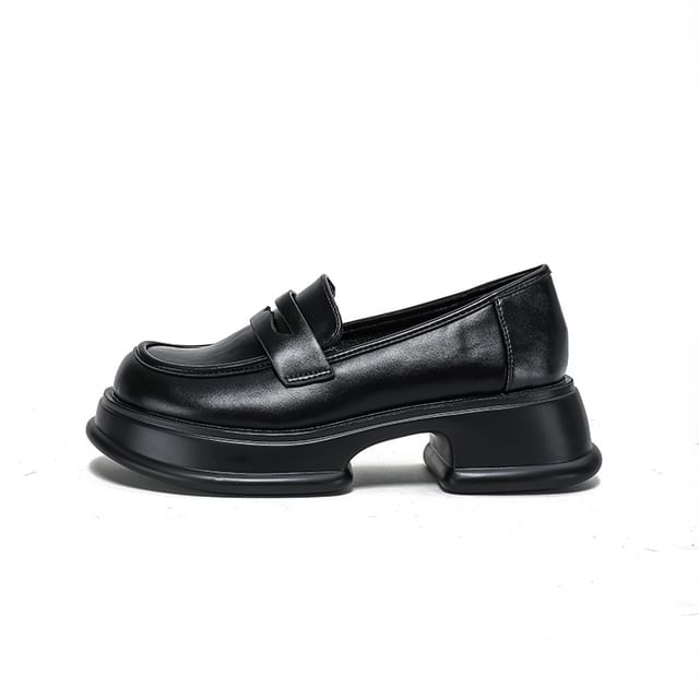 Loafers Platform Heel Chunky
