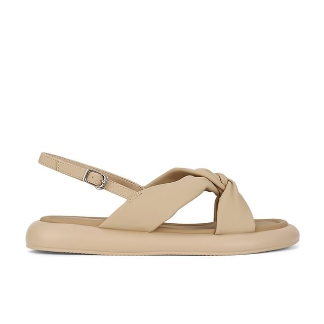 Knot Platform Sandals Slingback