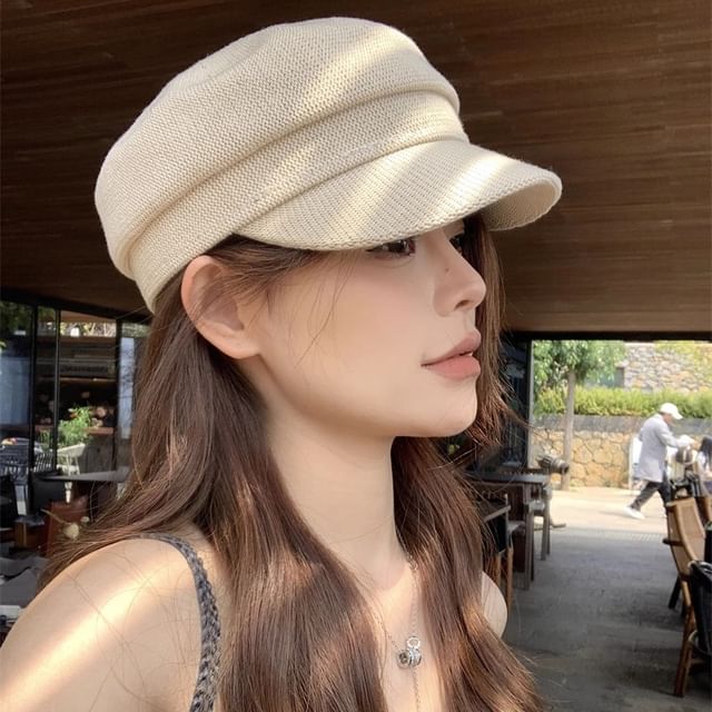 Newsboy Plain Knit Cap