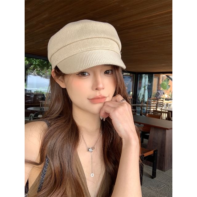 Newsboy Plain Knit Cap