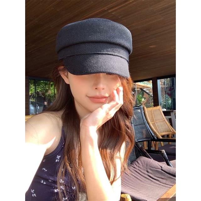 Newsboy Plain Knit Cap