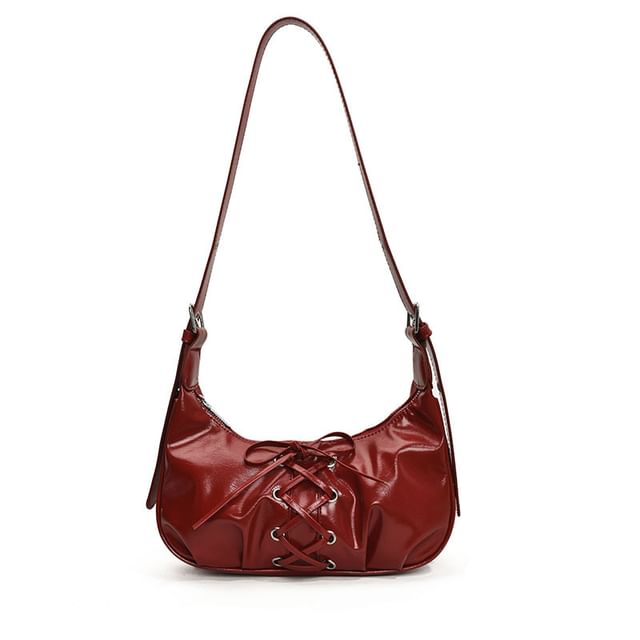 Lace Up Shoulder Bag