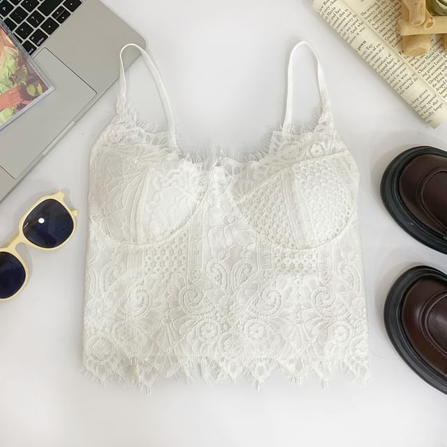 Plain Lace Bustier Top