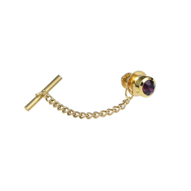 Chain Tie Pin - CZ