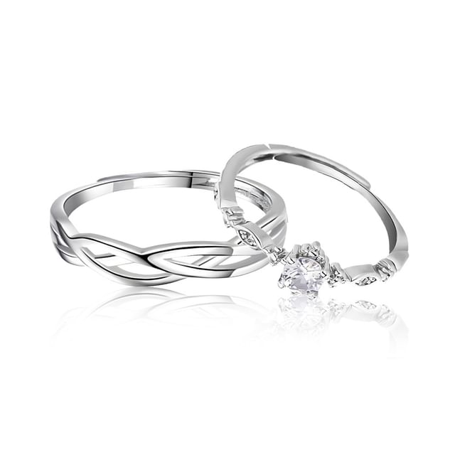 Open Ring Set for Couples - 2 Pack, Assorted Styles