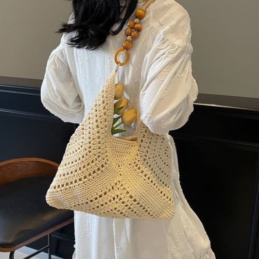 Beaded Crochet Shoulder Bag