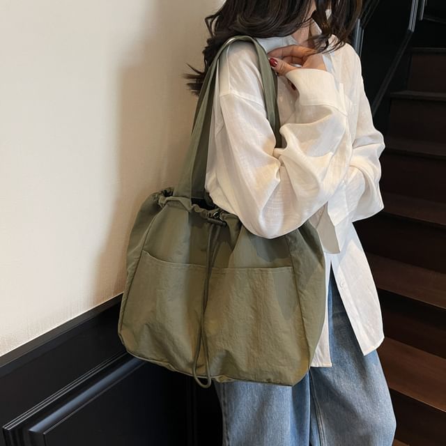 Textile Plain Shoulder Bag
