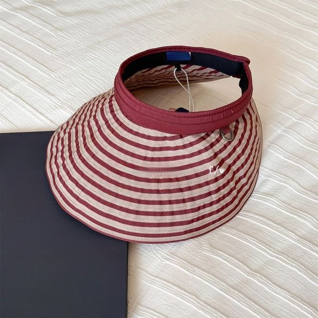 Brim Striped Wide Visor