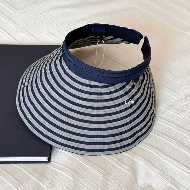 Brim Striped Wide Visor