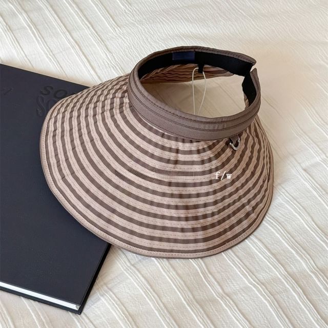 Brim Striped Wide Visor