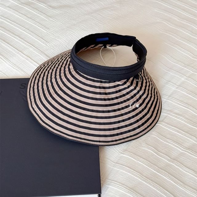 Brim Striped Wide Visor