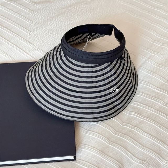 Brim Striped Wide Visor