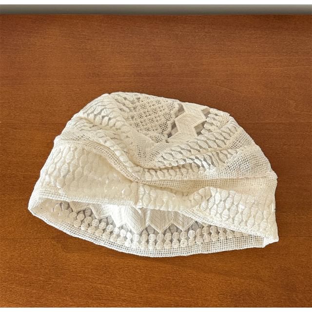 Lace Slouch Beanie