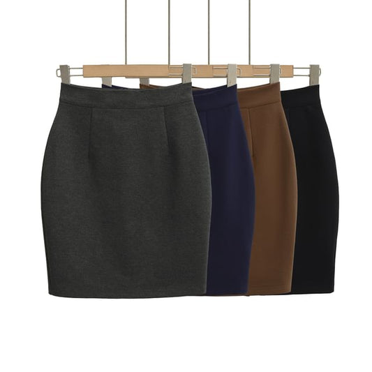 Sleek Pencil Mini Skirt with High-Rise Fit