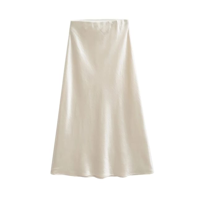 Shimmering Mermaid Maxi Skirt with High Waist