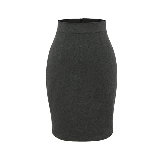 Sleek Pencil Mini Skirt with High-Rise Fit