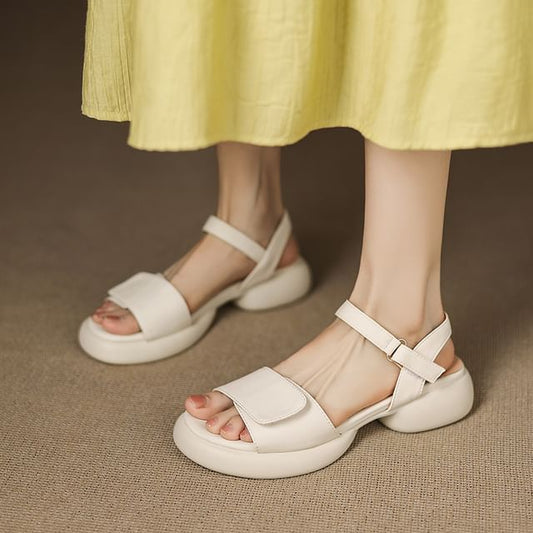 Platform Faux Leather Sandals
