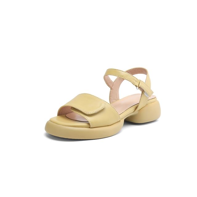 Platform Faux Leather Sandals
