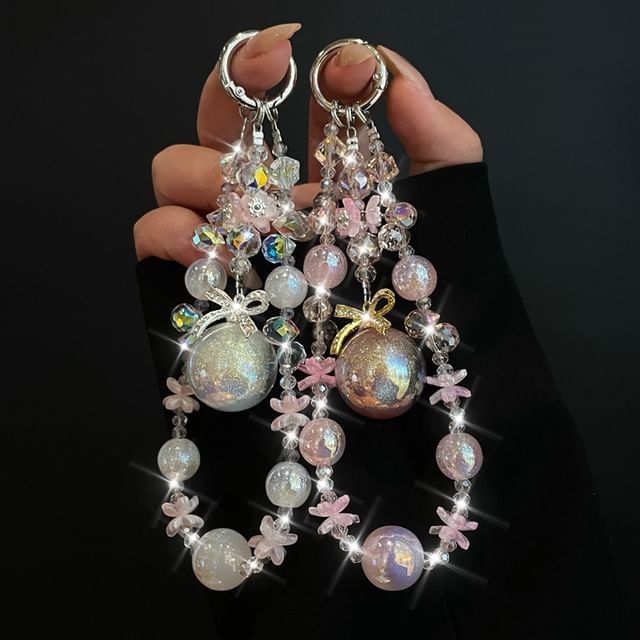 with Pearl Faux Pad Phone Lanyard