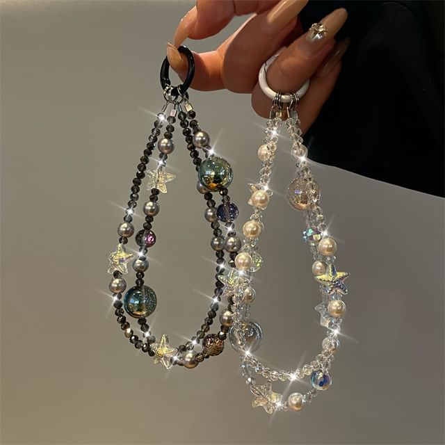 Phone Pearl Lanyard Star Faux