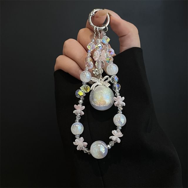 with Pearl Faux Pad Phone Lanyard