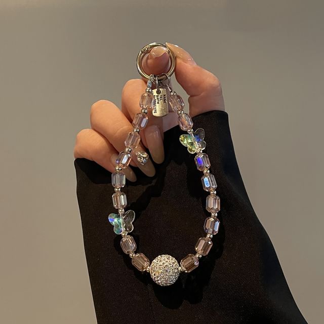 Beaded Butterfly Lanyard Phone