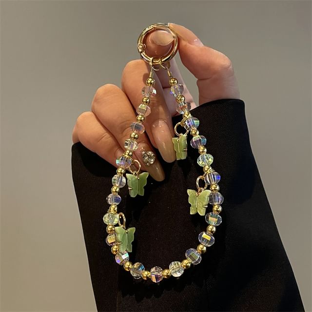 Butterfly Beaded Phone Lanyard