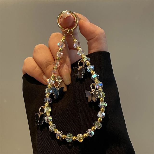 Butterfly Beaded Phone Lanyard