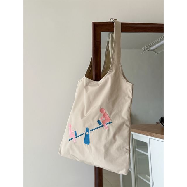 Bag Tote Embroidered Nylon