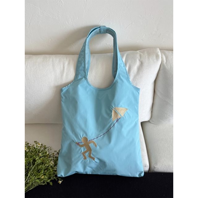 Bag Tote Embroidered Nylon