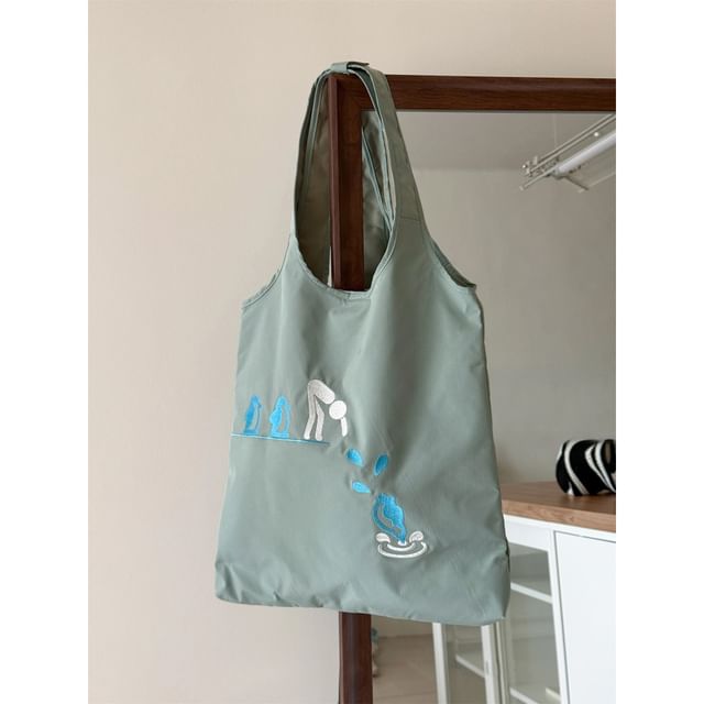 Bag Tote Embroidered Nylon