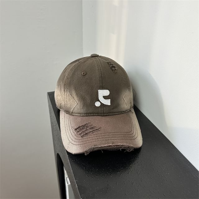 Cap Embroidered Baseball Distressed