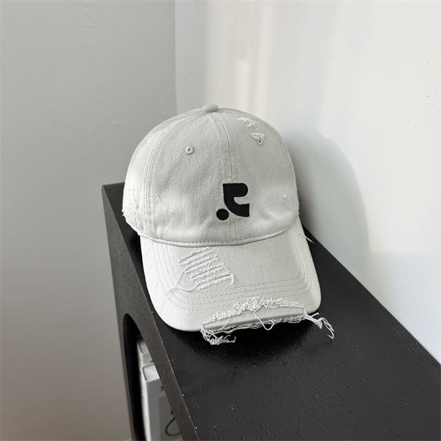 Cap Embroidered Baseball Distressed