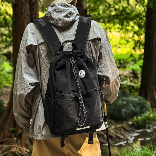 Drawstring Lettering Backpack