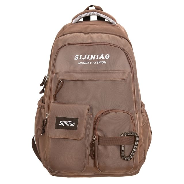 / Charm Bag Lettering Twisted Backpack Set