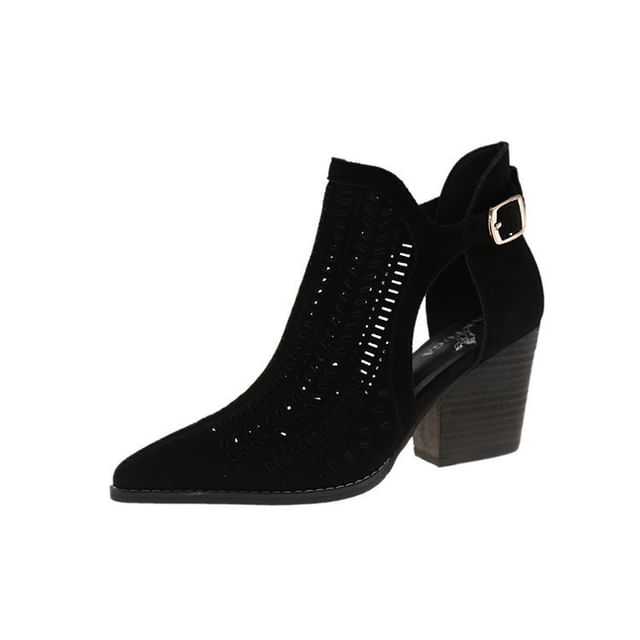 Short Boots D'Orsay Heel Block