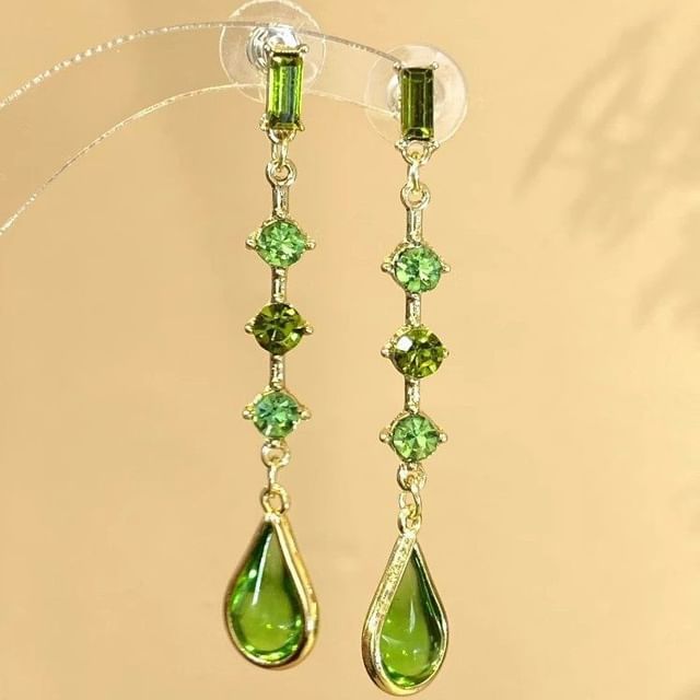 Teardrop Drop Rhinestone Earring