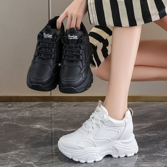 Sneakers Platform Panel Hidden Wedge