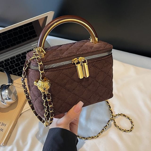 Strap Quilted Bag Leather Faux Chain Crossbody