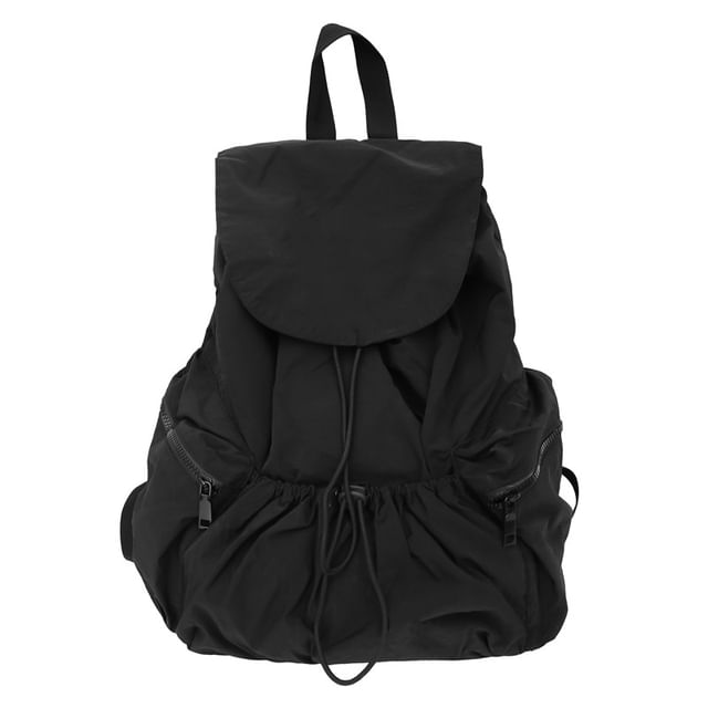 Plain Nylon Drawstring Backpack Unisex