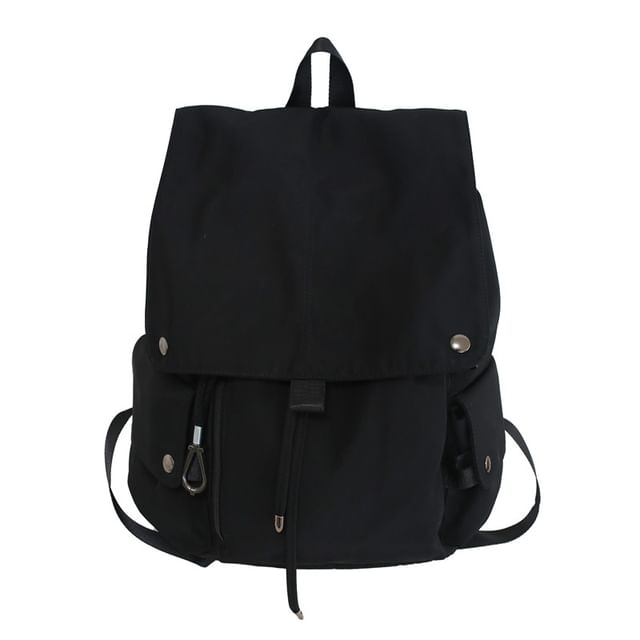 Backpack Drawstring Plain Nylon